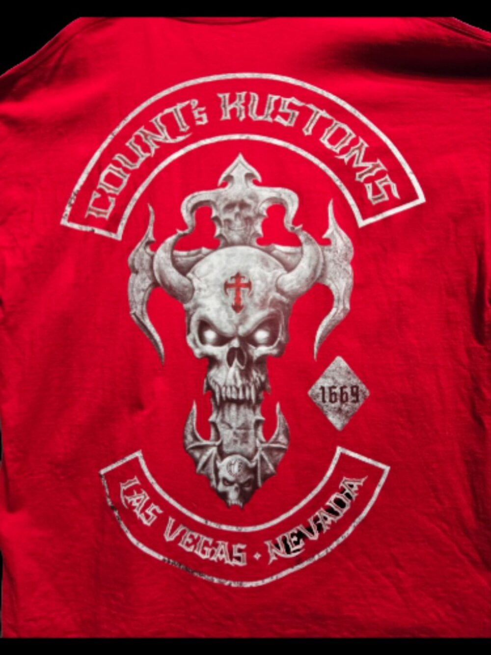 Count's Kustoms SKULL ROCKER KROSS T-Shirt Unisex 3XL